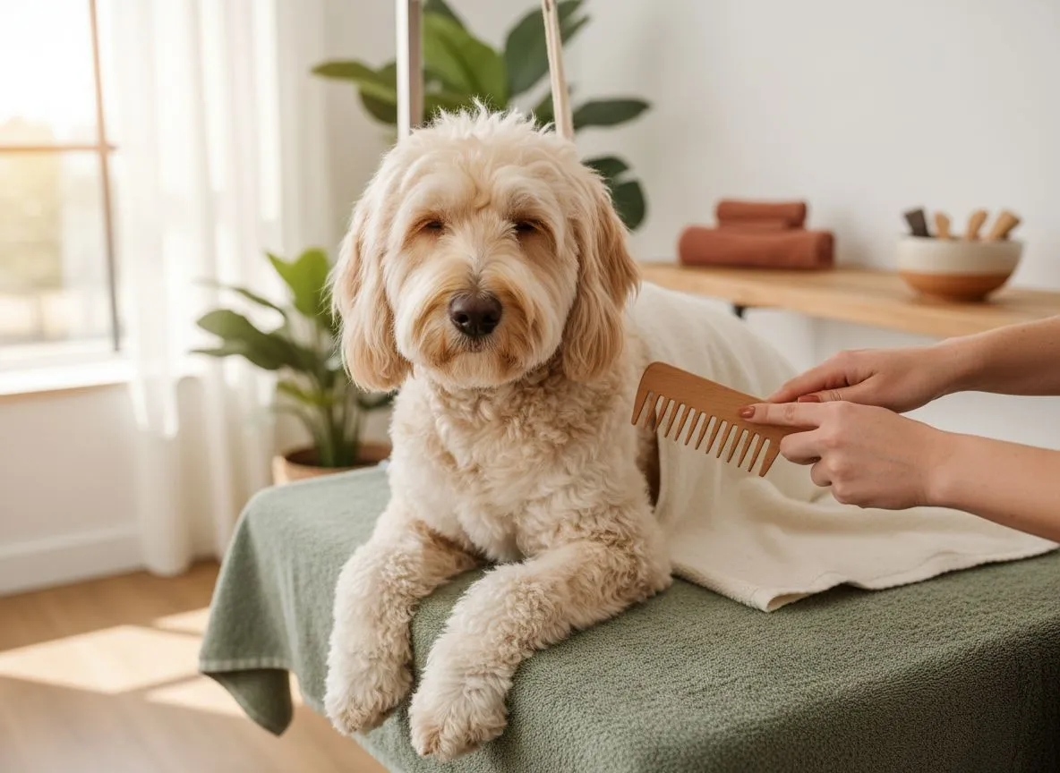 Toilettage d'un chien à Caen — Clinique Vétérinaire GDM